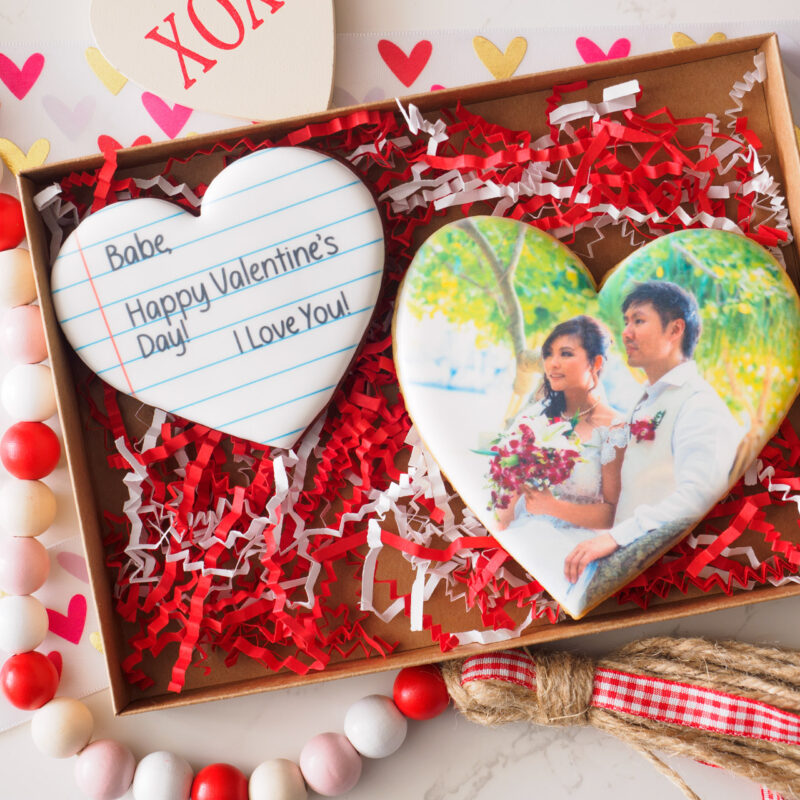 My Valentine Photo with Note Cookie Set
