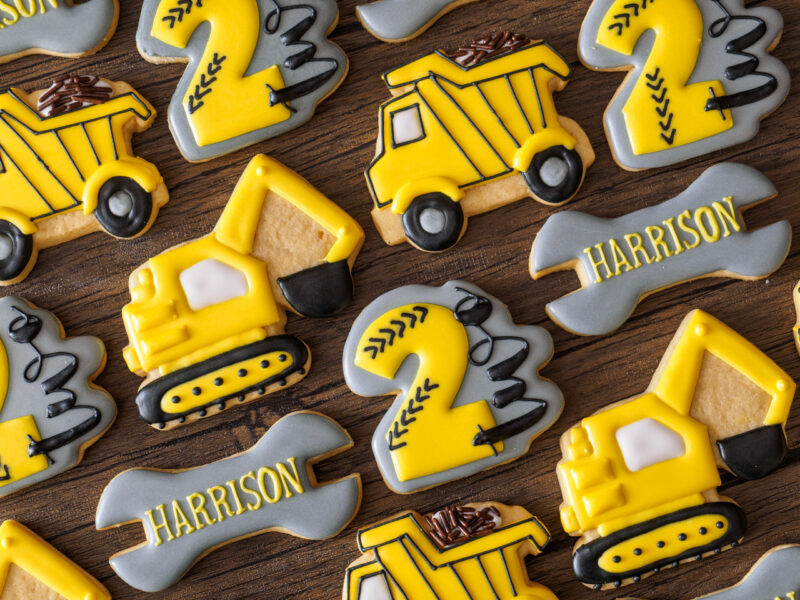 Construction Theme Birthday Cookiesx